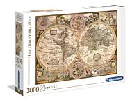 Puslespill 3000 Old Map Clementoni