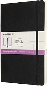 Notatbok Moleskine L linjert/blank Sort Soft