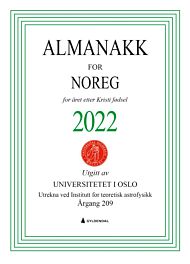 Almanakk for Noreg 2022