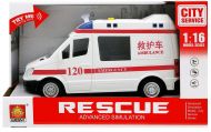 Wenyi ambulanse m/lys og lyd 25cm