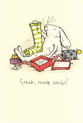 Julekort Two Bad Mice, Great more socks!