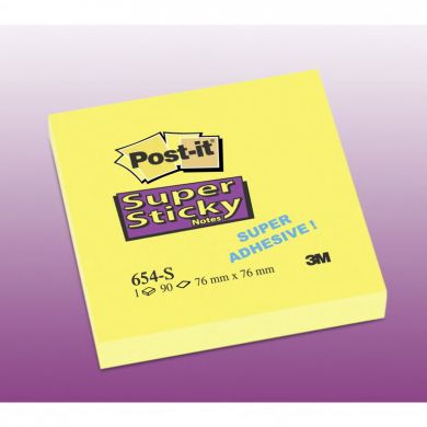 Post-it SuperS 76x76mm 654-S gul
