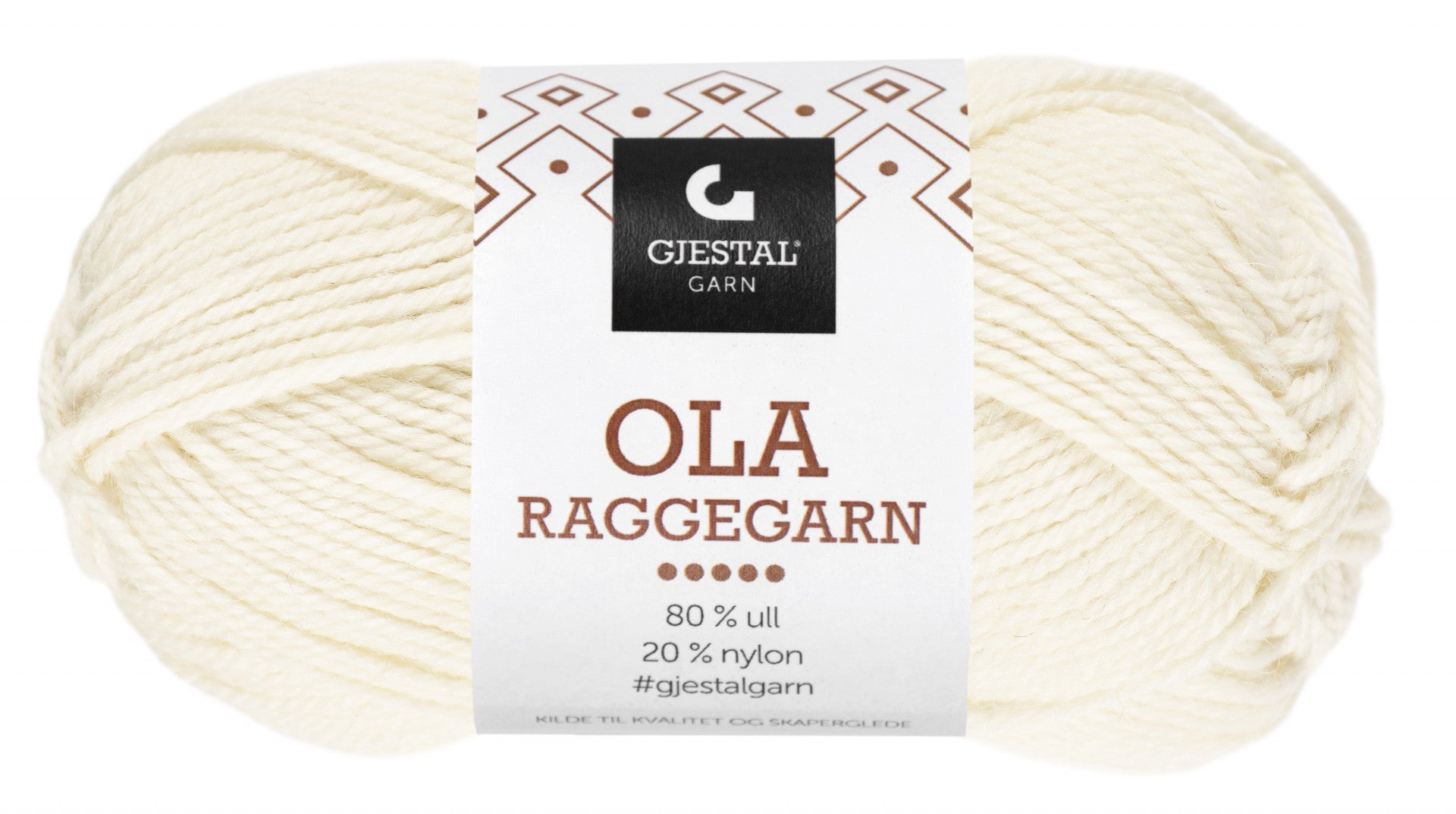 Garn Gjestal Ola Raggegarn 50g Natur