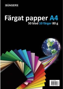 Papir A4 80g ass farger 50ark
