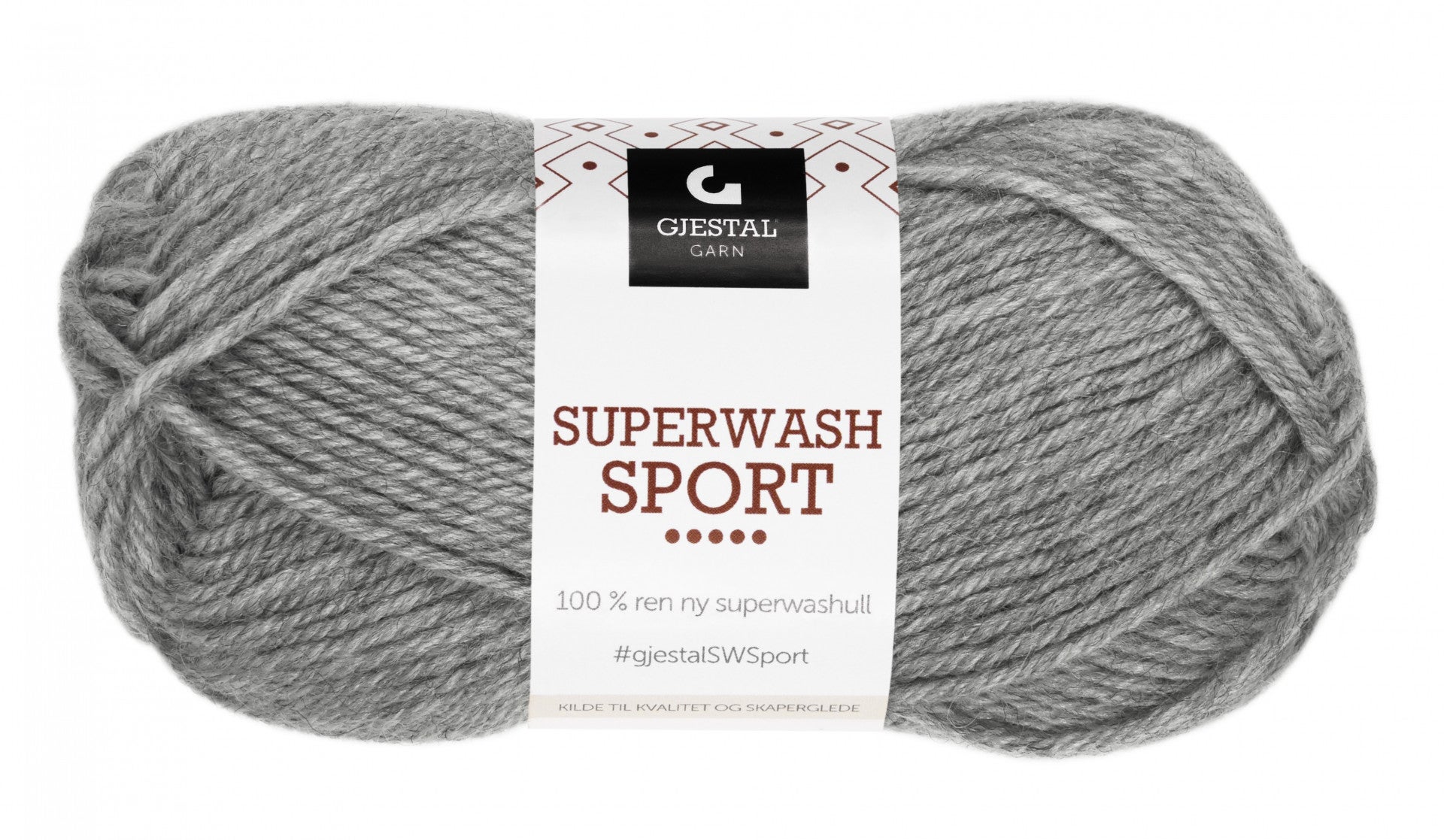 Garn Gjestal Superwash Sport 50g Grå