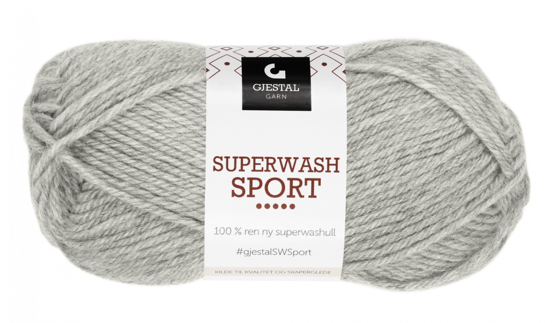 Garn Gjestal Superwash Sport 50g Lys grå