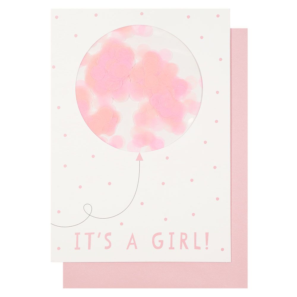 Systemkort PC Its A Girl Balloon Confetti