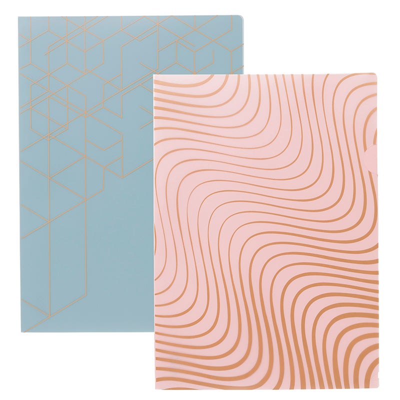 Plastlomme Kozo A4 Pink And Blue 2pk