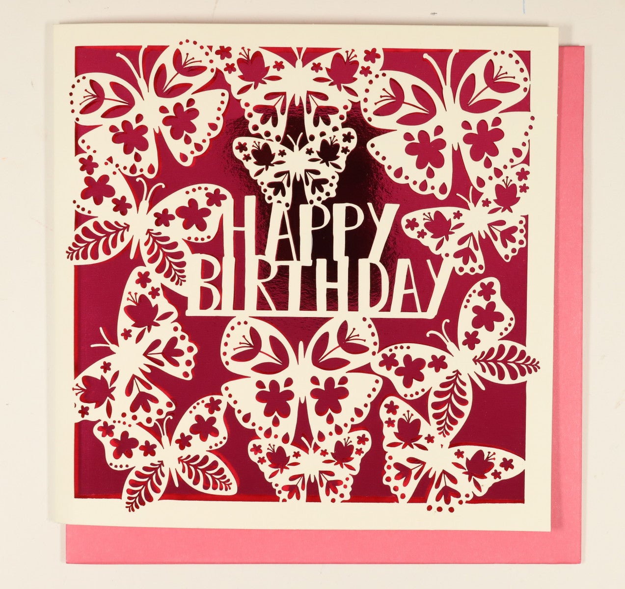 Systemkort PC Laser Cut Butterfly Pink Hb