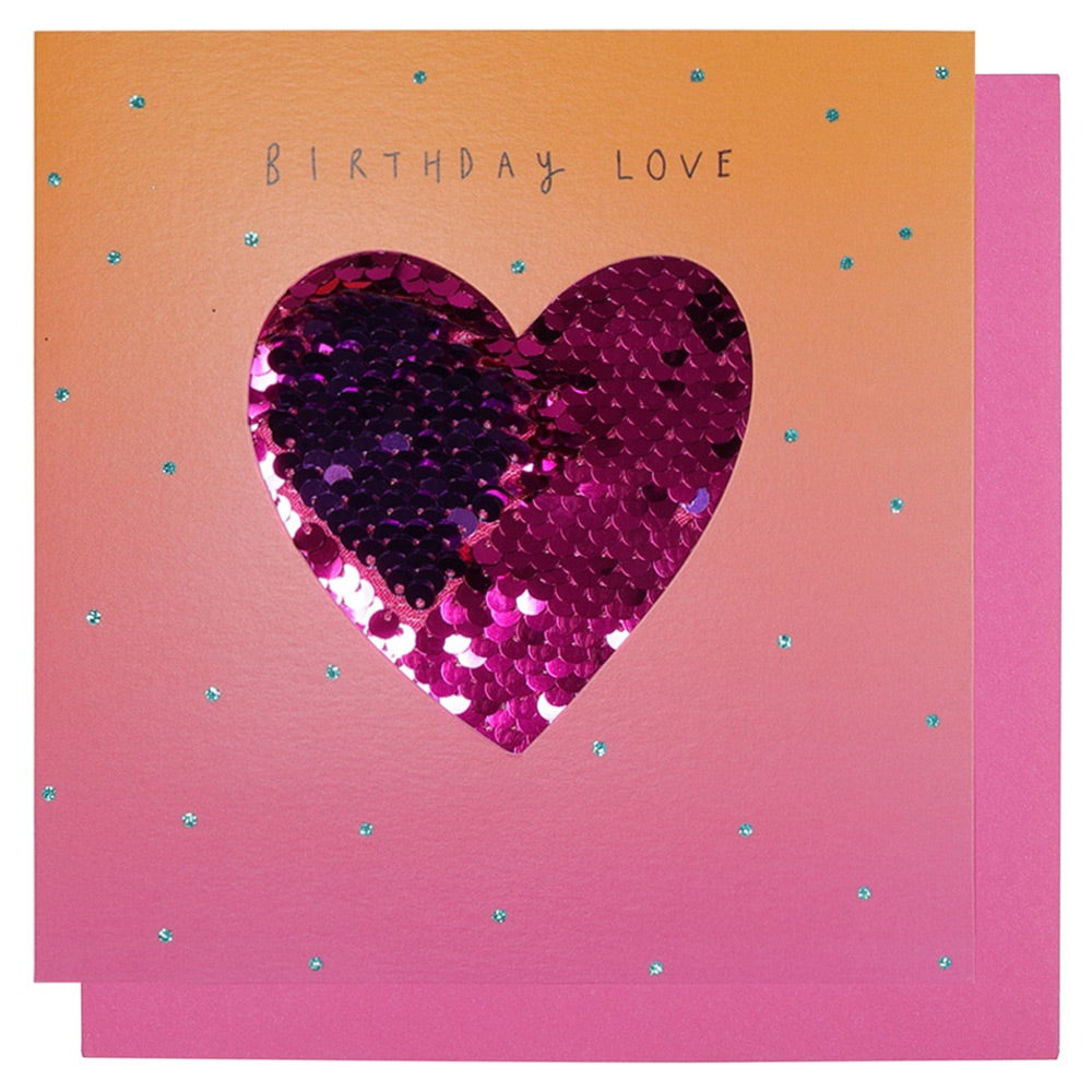 Systemkort Birthday Love Sequin Two Way