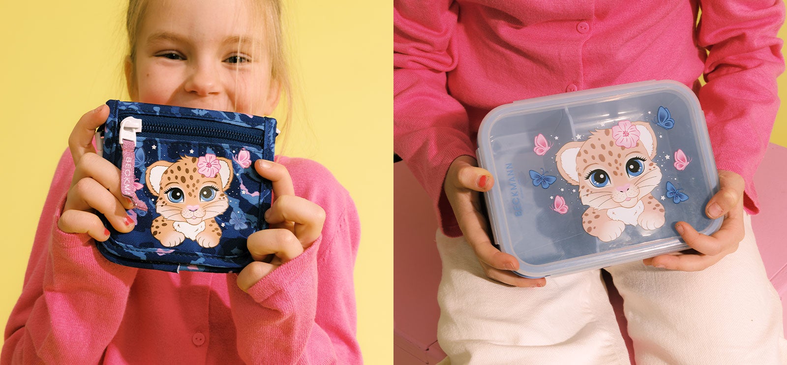 Beckmann lommebok og matboks med motivet Cheetah