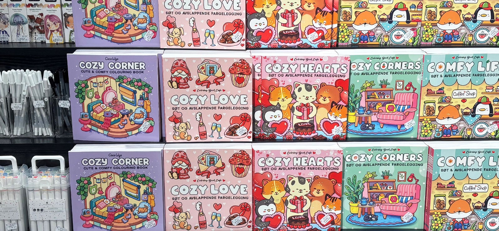 Flotte koselige fargeleggingsbøker
