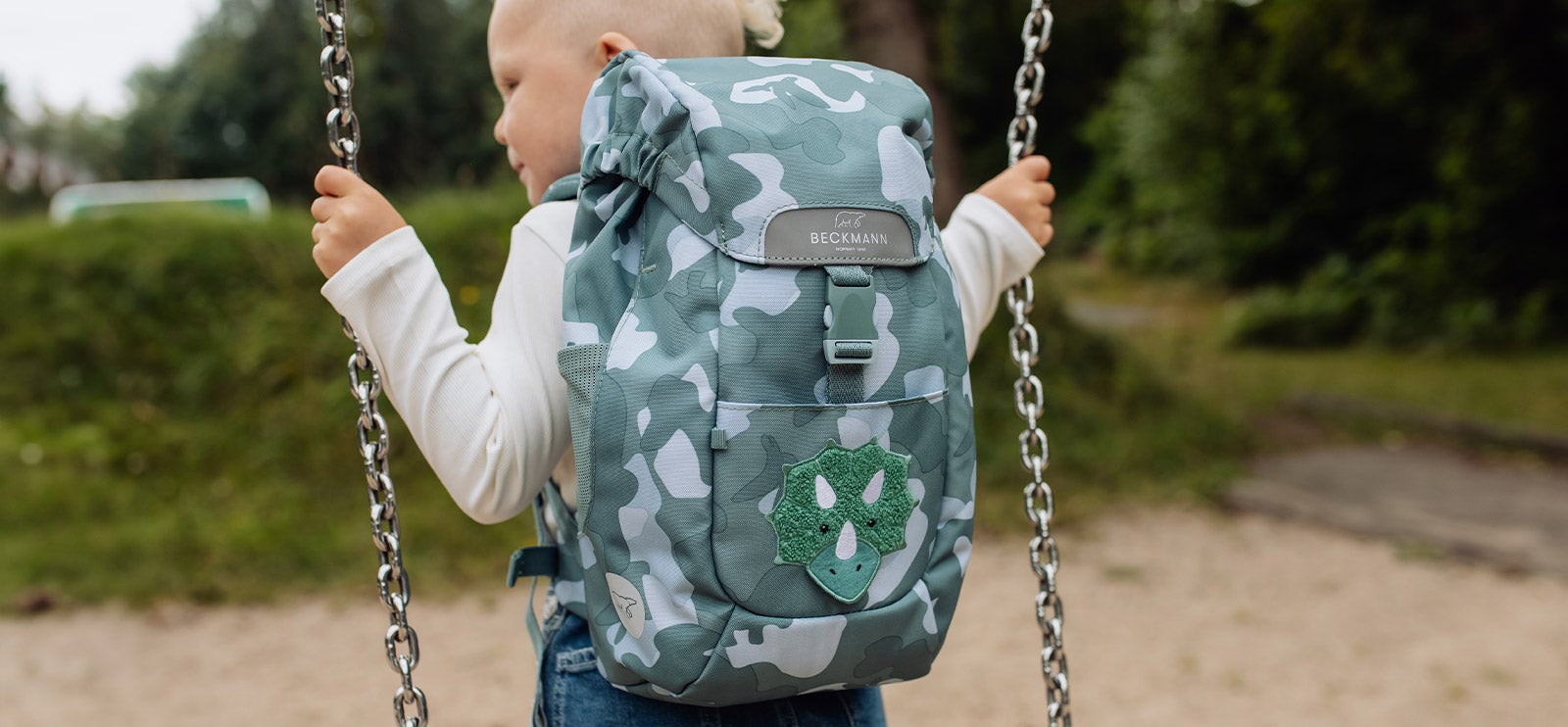 Barnehagesekk med dinosaur fra Beckmann