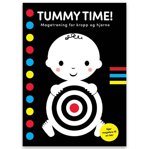 Tummy Time! En høy-kontrast utfoldbar bok med speil for babyer
