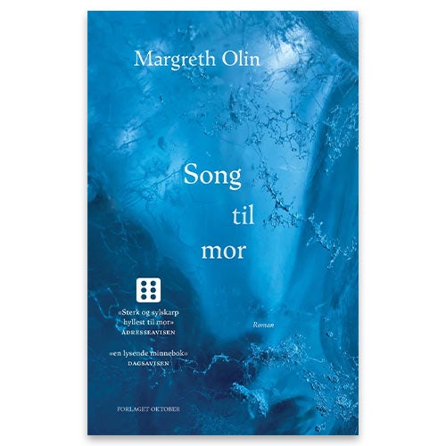 Song til mor - roman av Margreth Olin. Boken har blått omslag.