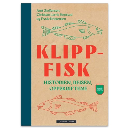 Nominert til kokebok prisen: Klippfisk - historien, reisen, oppskriftene av  Frode Kristensen, Christian Larris Honstad, Arnt Steffensen
