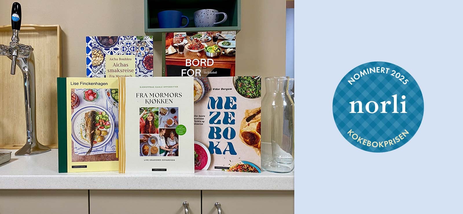 Kokebokprisen 2025 Kokebokprisen 2025: De nominerte bøkene er Sommer, Aichas smaksreise, På mormors kjøkken, Bord for to, mezeboka