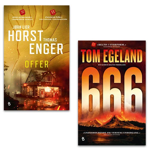 Krimbøker i pocket: Offer av Jørn Lier Horst og Thomas Enger. 666 av Tom Egeland.
