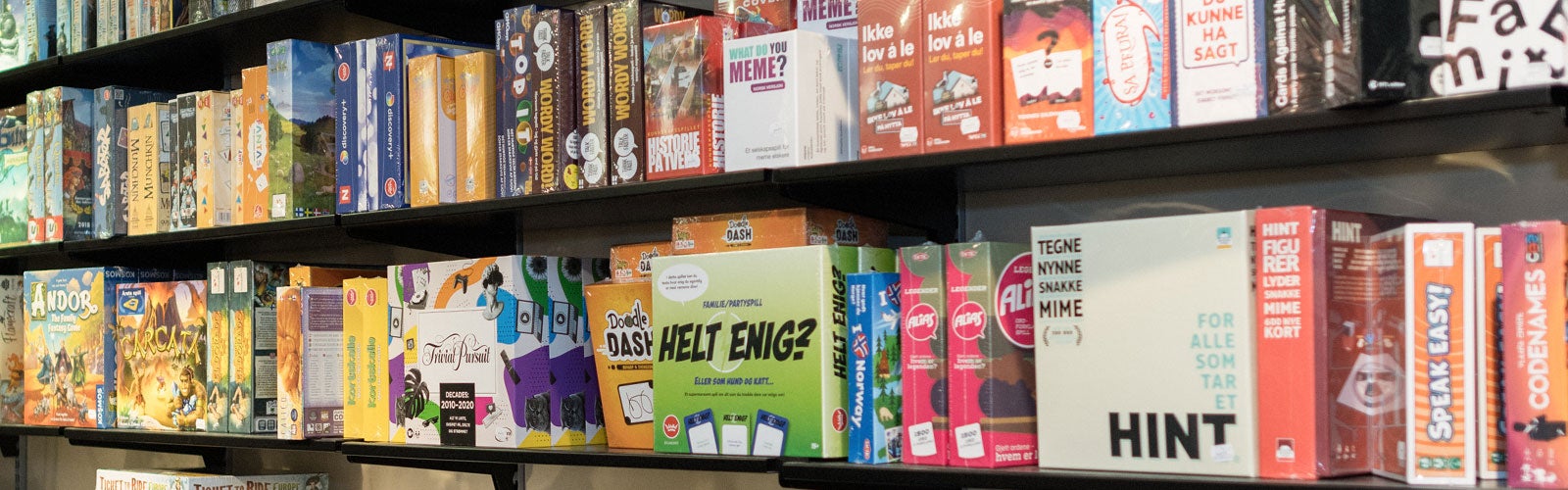 Brettspill i butikk