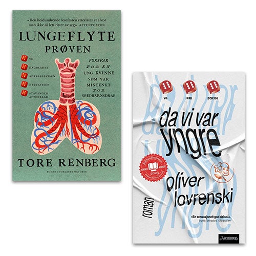 Pocketbøker: Lungeflyteprøven av Tore Renberg og Da vi var yngre av Oliver Lovrenski